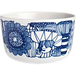 Marimekko Siirtolapuutarha Blue and White 3.75" Bowl