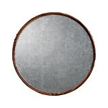 Silver Leaf Mirror with Wood Frame