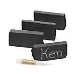 Slate Placecard Holders with Soapstone Chalk Set of Four