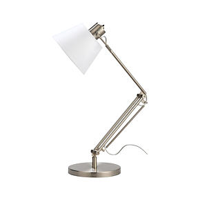 Slim Desk Lamp with White Shade