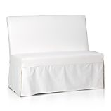 Slip Bench with White Slipcover