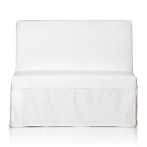 Slip Bench with White Slipcover