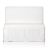 Slip Bench with White Slipcover