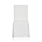 Slip Side Chair with White Slipcover. 18.5"H seat;