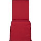 Slip Side Chair with Red Slipcover with Sash