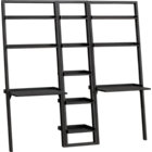 Sloane Grey 18" Leaning Bookcase with Two Desks.