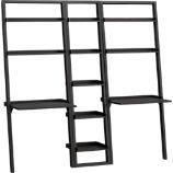 Sloane Grey 18" Leaning Bookcase with Two Desks