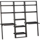 Sloane Grey Leaning Bookcase with Two Desks.