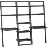Sloane Grey Leaning Bookcase and 2 Desks Set