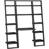 Sloane Grey Leaning Desk with Two 18" Bookcases