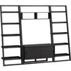 Sloane Grey 43.75" Leaning Media Stand with Two Bookcases.