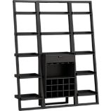 Sloane Grey Leaning Bar with Two 18" Bookcases