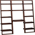 Sloane Java Leaning Desk with Two 25.5" Bookcases.