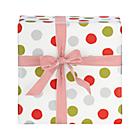 Red and White Snowball Gift Wrap.