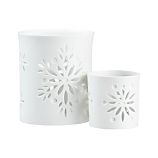 Snowsettia Hurricane and Candleholder