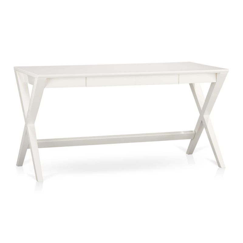 Spotlight White 58" Desk Crate and Barrel