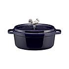 Staub® Blue 4 qt. Shallow Oval Oven.