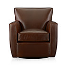 Leather Swivel Glider