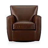 Streeter Leather Swivel Glider