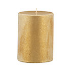 Sugar Frost Gold Pillar Candle.