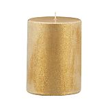 Sugar Frost Gold 3"x4" Pillar Candle