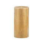 Sugar Frost Gold Pillar Candle.