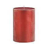 Sugar Frost Red 4"x6" Pillar Candle