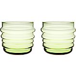 Marimekko Sukat Makkaralla Green Glasses Set of Two
