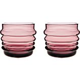 Marimekko Sukat Makkaralla Lilac Glasses Set of Two
