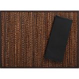 Sumatra Placemat and Cotton Black Napkin