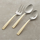Surat 3-Piece Serving Set: serving fork, serving spoon, pierced serving spoon.