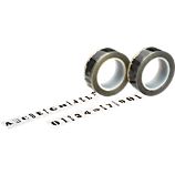 Set of 2 Number-Letter Tapes