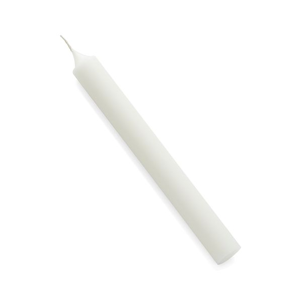White 8" Taper Candle Crate and Barrel
