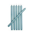Set of six aquatic taper candles.