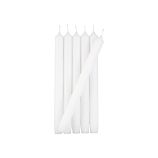 Set of 6 Taper White Candles