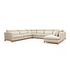 Taraval 4-Piece Sectional with Oak Base (Left Arm Sofa, Corner, Armless Loveseat, Right Arm Bumper)