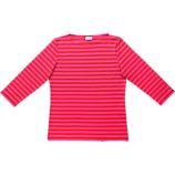 Marimekko Tasaraita Ilma Red and Pink 3/4-Sleeve Tee
