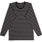 Marimekko Tasaraita Pitkähiha Black and Grey Unisex Tee. X-Small