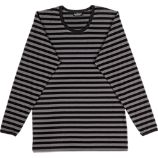 Marimekko Tasaraita Pitkähiha Black and Grey Unisex Tee