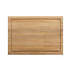 FSC Teak Rectangular Cutting Board with Well. 20"Wx14"Dx.75"H