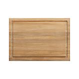 FSC Teak Rectangular Cutting Board with Well