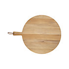 FSC Teak Round Cutting Board. 23.75"Wx19.25"Dx.5"H