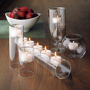 Clear-Cupped White Tealight Candles Set of 12