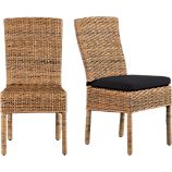 Tigris Side Chair and Black Cushion