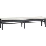 Toulon Dining Bench with Sunbrella® White Sand Cushion