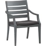 Toulon Dining Chair with Sunbrella® Charcoal Cushion