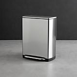 simplehuman® 12-Gallon Stainless Steel Rectangular Recycle-Trash Can