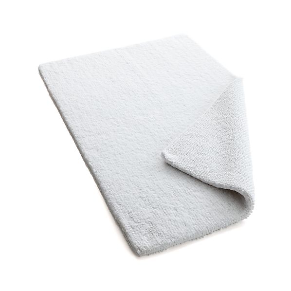Traverse Reversible White Bath Rug Crate and Barrel