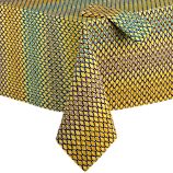 Trellis Yellow Tablecloth and Trellis Yellow Napkin