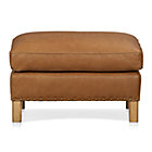 Trevor Leather Ottoman
